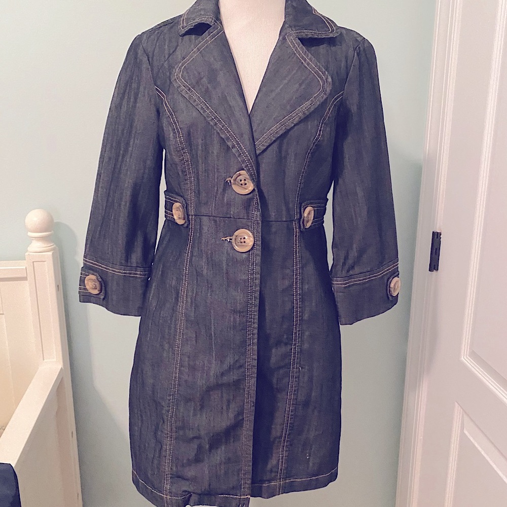 Vintage Denim Trenchcoat/Jean Jacket